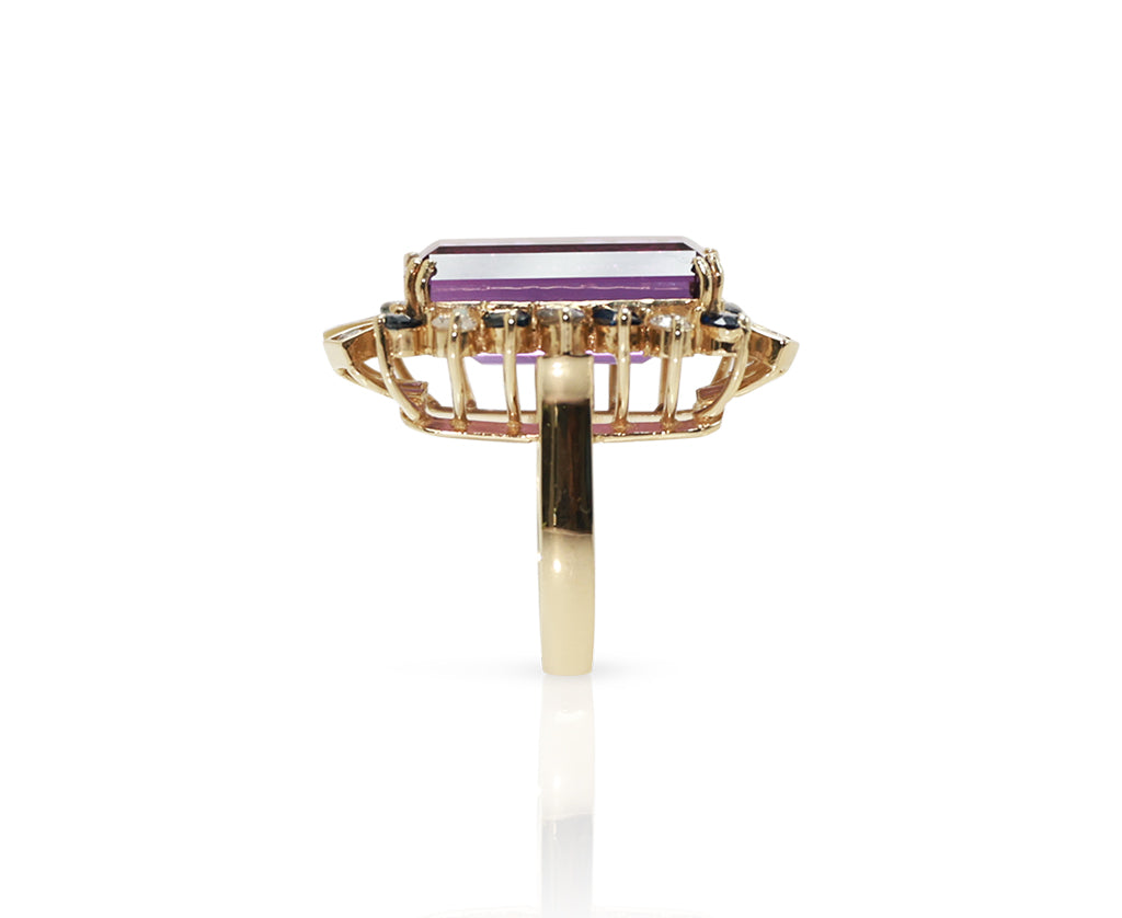 14K Yellow Gold Brazilian Amethyst Ring