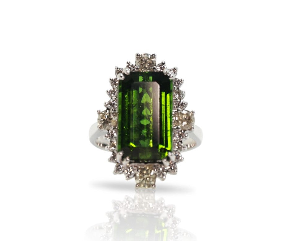 14K White Gold Brazilian Tourmaline Ring