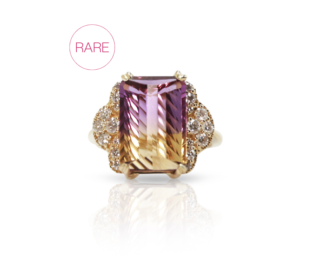 14K Yellow Gold Ametrine Ring