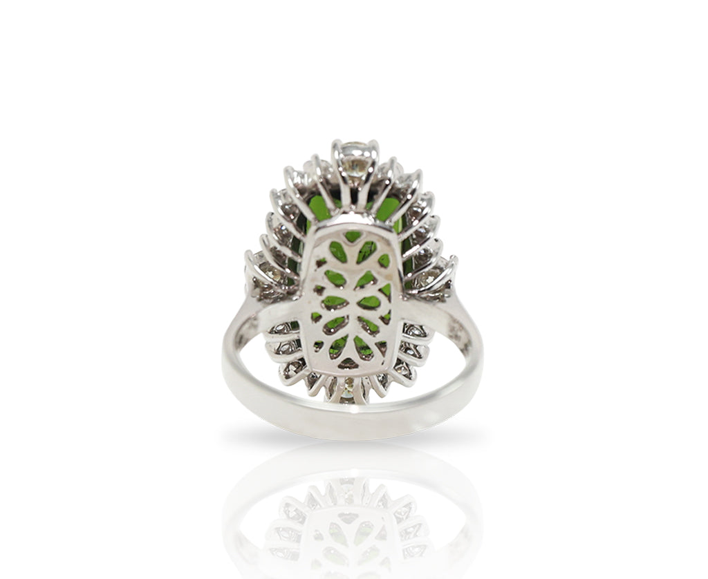 14K White Gold Brazilian Tourmaline Ring