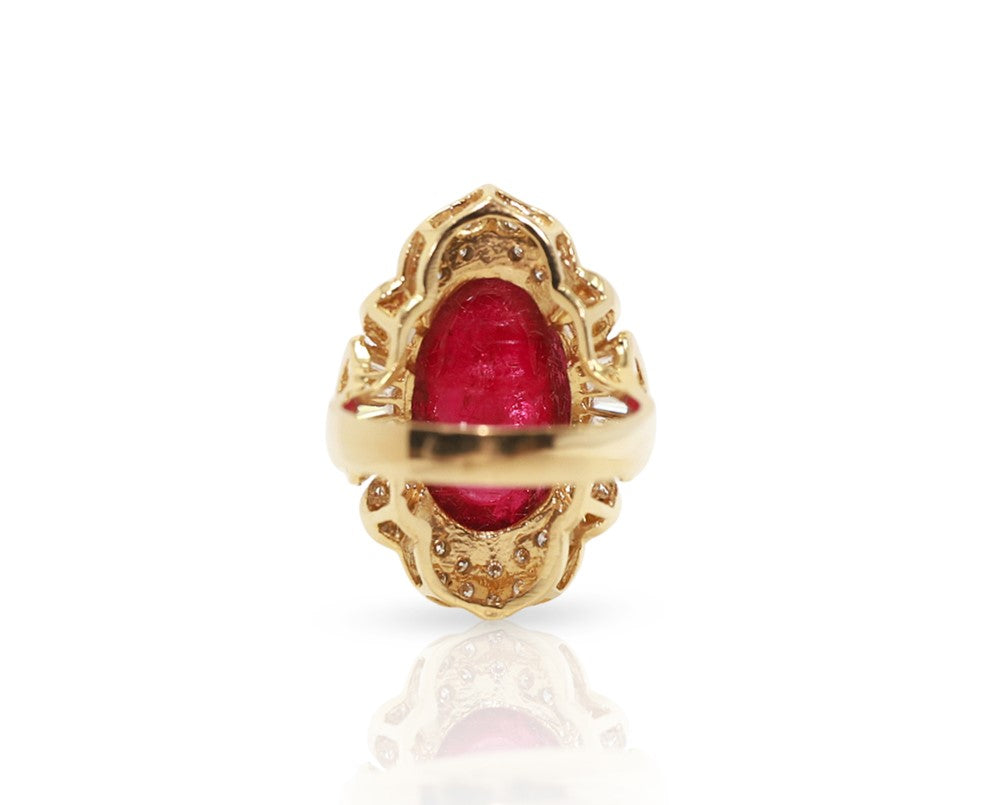14K Yellow Gold Cat&#39;s-eye Tourmaline Ring